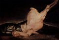 Still life plucked turkey and pan with fish Francisco de Goya